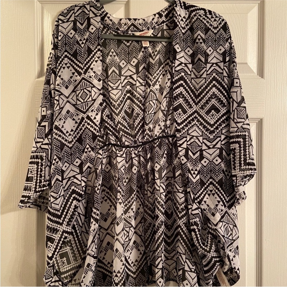 Black and White Kimono